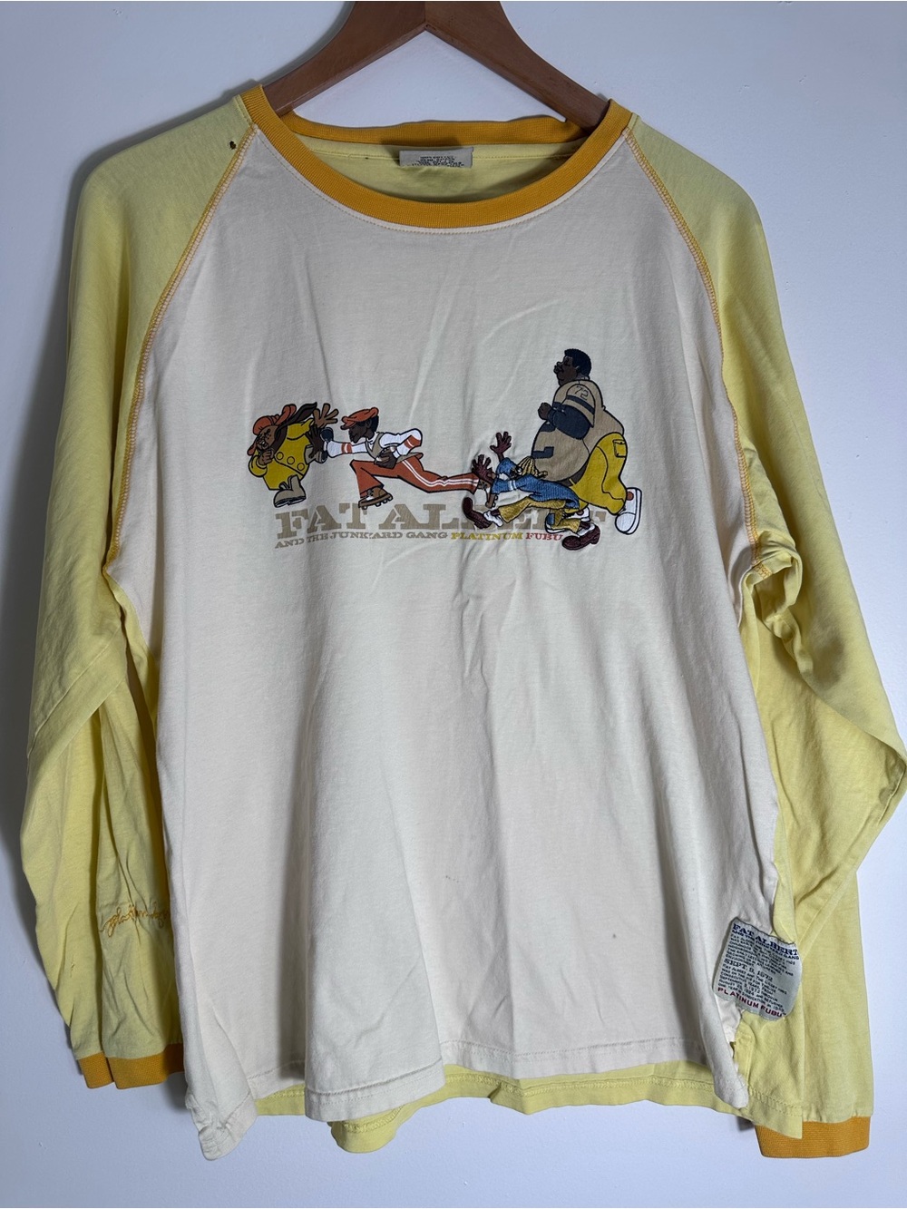 Vintage Y2K Platinum FUBU Raglan Long Sleeve Tee Fat Albert Graphic